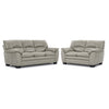 Kendrick Leather Sofa and Loveseat Set - Silver Grey