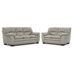 Kendrick Leather Sofa and Loveseat Set - Beige