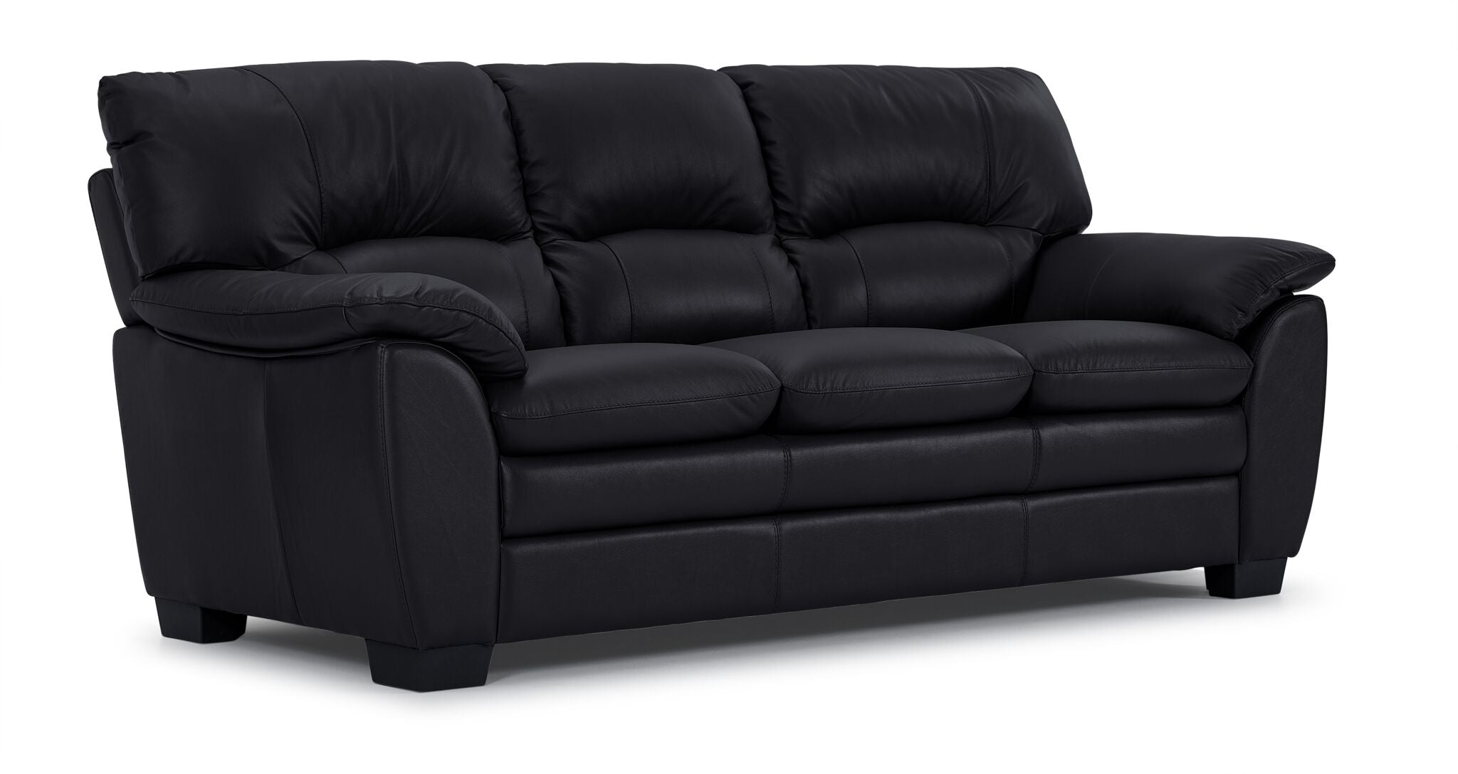 Kendrick Leather Sofa and Loveseat Set - Black | Leon's