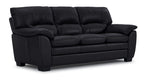 Kendrick Leather Sofa and Loveseat Set - Black