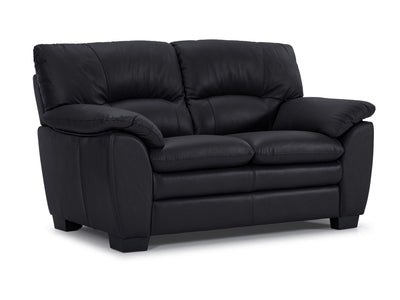 Kendrick Leather Loveseat - Black