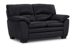 Kendrick Leather Sofa, Loveseat and Chair Set - Black