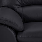 Kendrick Leather Sofa and Chair Set - Black