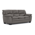 Kendrick Leather Sofa and Loveseat Set - Grey