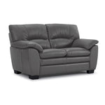 Kendrick Leather Sofa and Loveseat Set - Grey