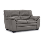 Kendrick Leather Sofa and Loveseat Set - Grey