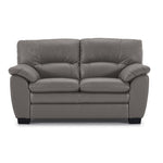 Kendrick Leather Loveseat - Grey