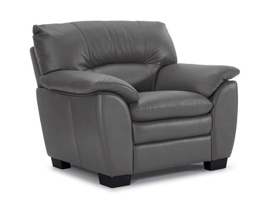 Kendrick Leather Chair - Grey
