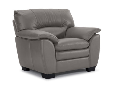 Kendrick Leather Chair - Grey