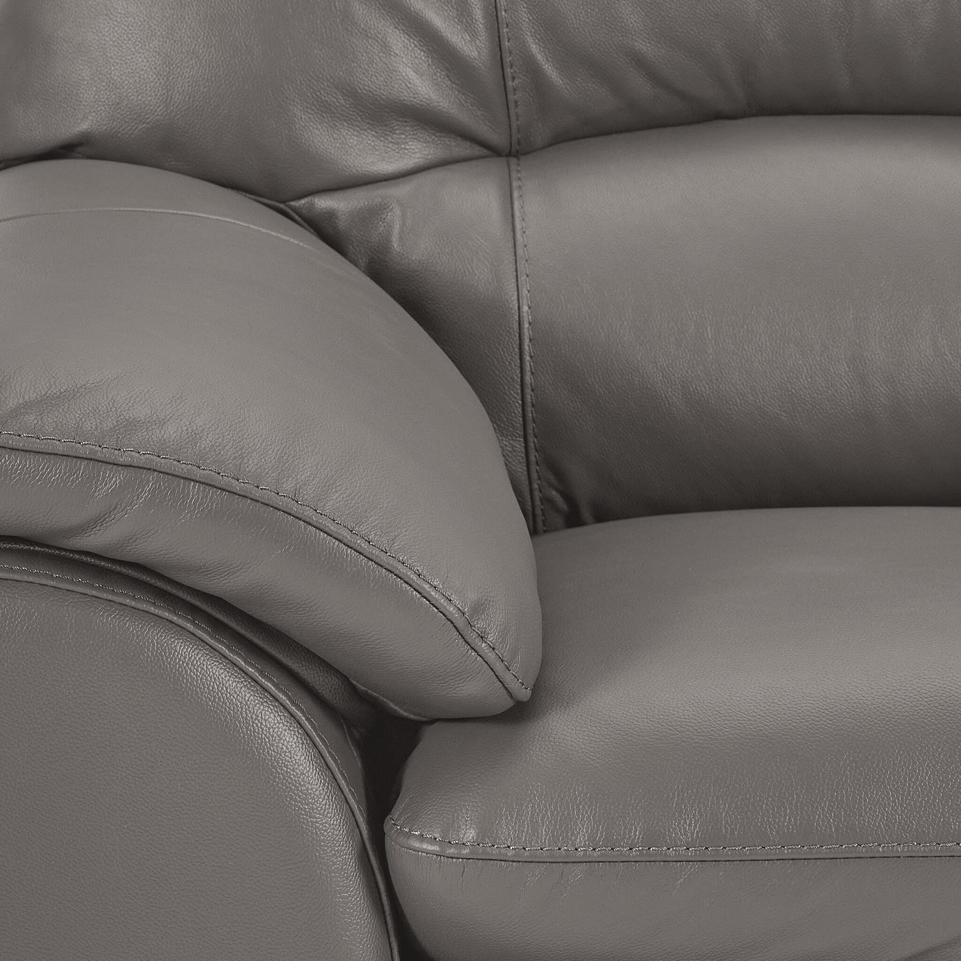 Kendrick Leather Sofa and Loveseat Set - Grey