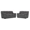 Kendrick Leather Sofa and Loveseat Set - Grey