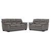Kendrick Leather Sofa and Loveseat Set - Grey