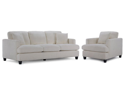 Kimberly Sofa and Chair - White