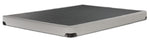 Kingsdown White Boucle full low-profile boxspring with beige polyester upholstery and black support surface, angled view