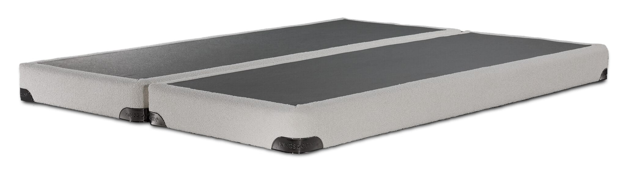 Kingsdown Boucle White Queen Split-Low Profile Boxspring