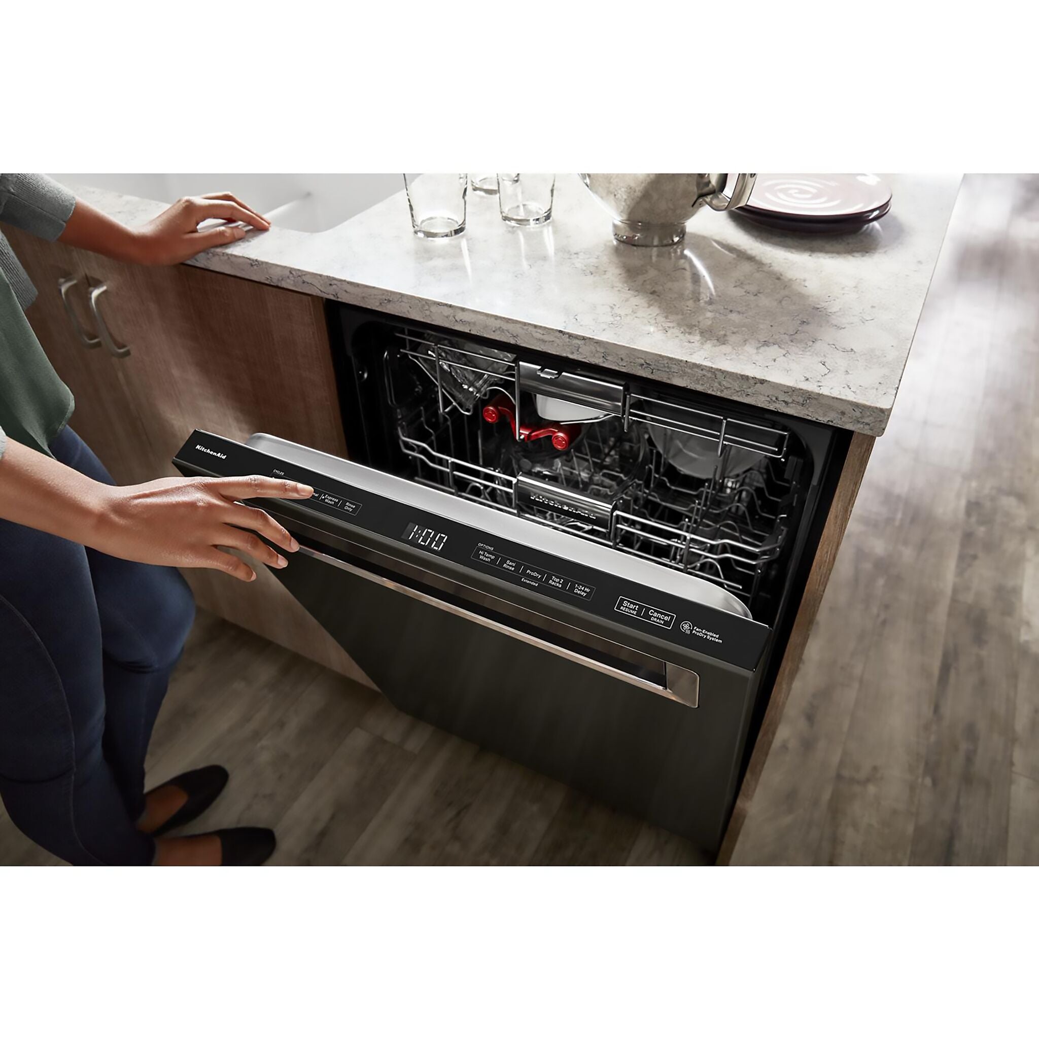 KitchenAid® Black Stainless 24" Dishwasher - KDPM604KBS