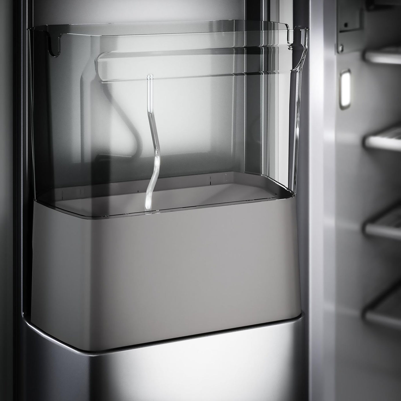KitchenAid PrintShield Stainless Steel Built-In Side-by-Side Refrigerator with Ice and Water Dispenser (25.1 Cu. Ft.)- KBSD702MSS