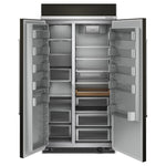 KitchenAid PrintShield Black Stainless Built-In Side-by-Side Refrigerator (25.5 Cu. Ft.) - KBSN702MBS