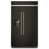 KitchenAid PrintShield Black Stainless Built-In Side-by-Side Refrigerator with Ice and Water Dispenser (29.4 Cu.ft.) - KBSD708MBS