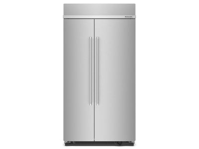 KitchenAid PrintShield Stainless Built-In Side-by-Side Refrigerator (25.5 Cu.Ft.) - KBSN702MPS