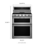 KitchenAid Stainless Steel Dual-Fuel Double Convection Range (6.7 Cu. Ft.) - KFDD500ESS