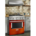 KitchenAid Scorched Orange Smart Dual Fuel Freestanding Range (4.1 Cu. Ft.) - KFDC500JSC