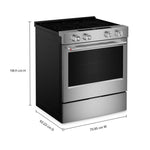 KitchenAid Printshield Stainless Freestanding Electric Convection Range (5.3 cu.ft.) - YKFES530SPS