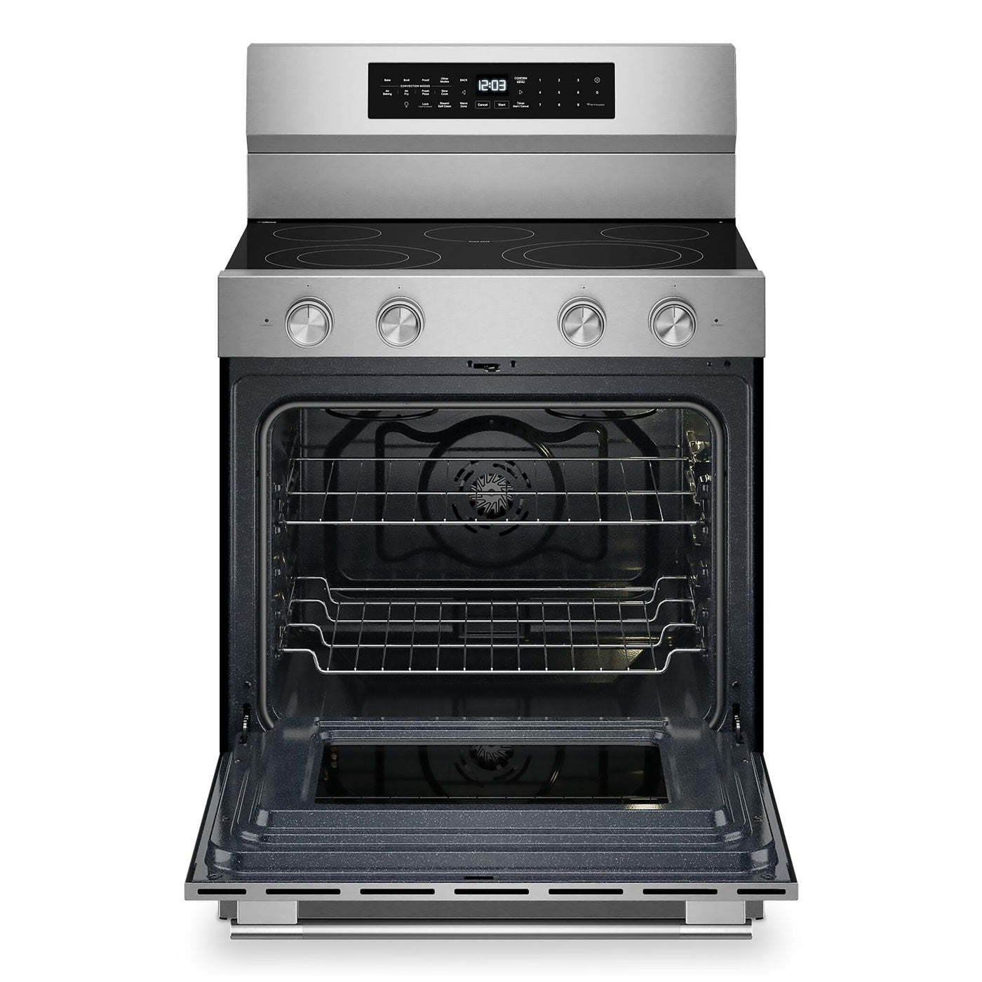 KitchenAid Printshield Stainless Freestanding Electric Convection Range (5.3 cu.ft.) - YKFES530SPS