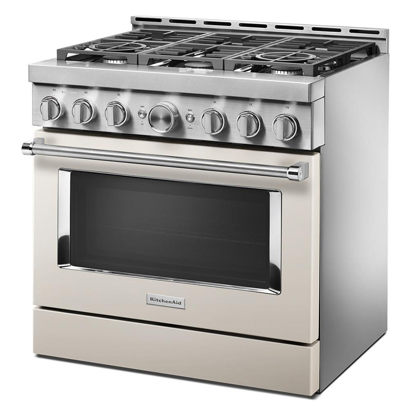 KitchenAid Matte Milkshake Smart Freestanding Gas Range (5.1 Cu. Ft.) - KFGC506JMH