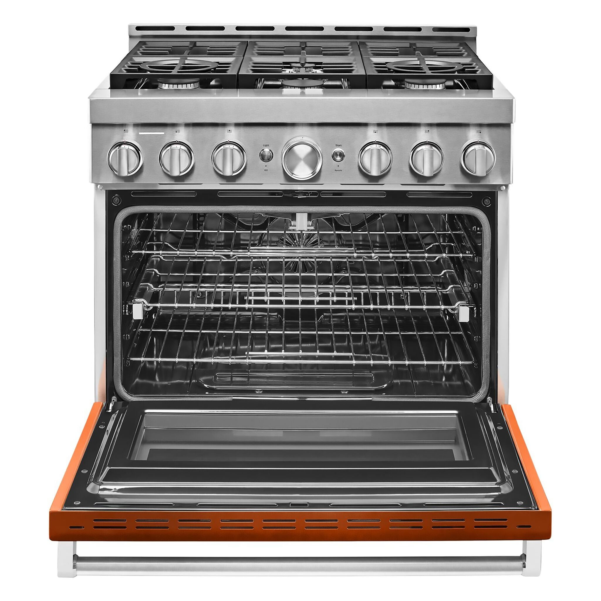KitchenAid Scorched Orange Smart Freestanding Gas Range (5.1 Cu. Ft.) - KFGC506JSC