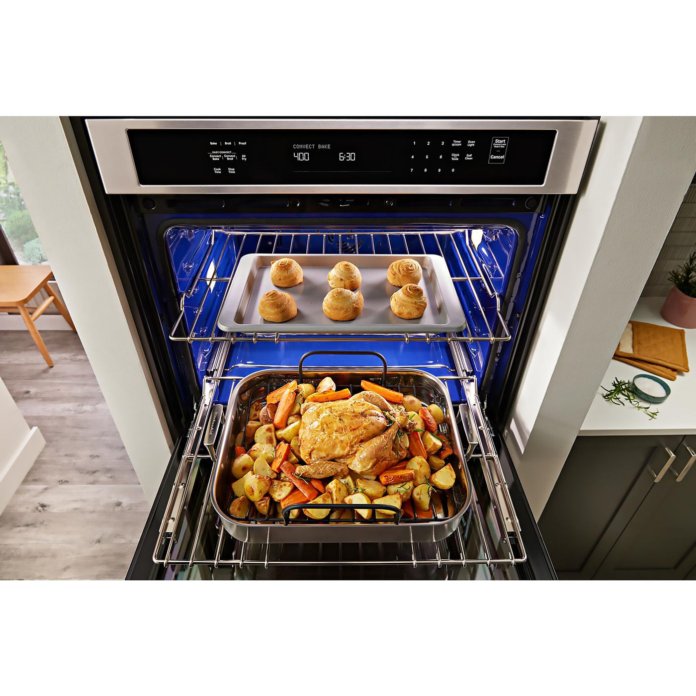 KitchenAid Stainless Steel 27" Combination Wall Oven (5.7 Cu.Ft.) - KOEC527PSS