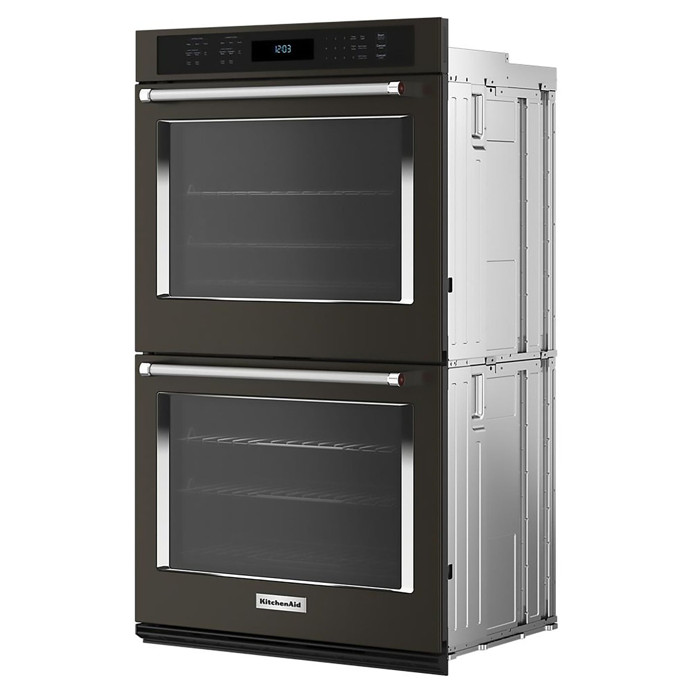 KitchenAid PrintShield™ Finish Black Stainless Steel 27" Double Wall Oven (8.6 Cu.Ft.) - KOED527PBS