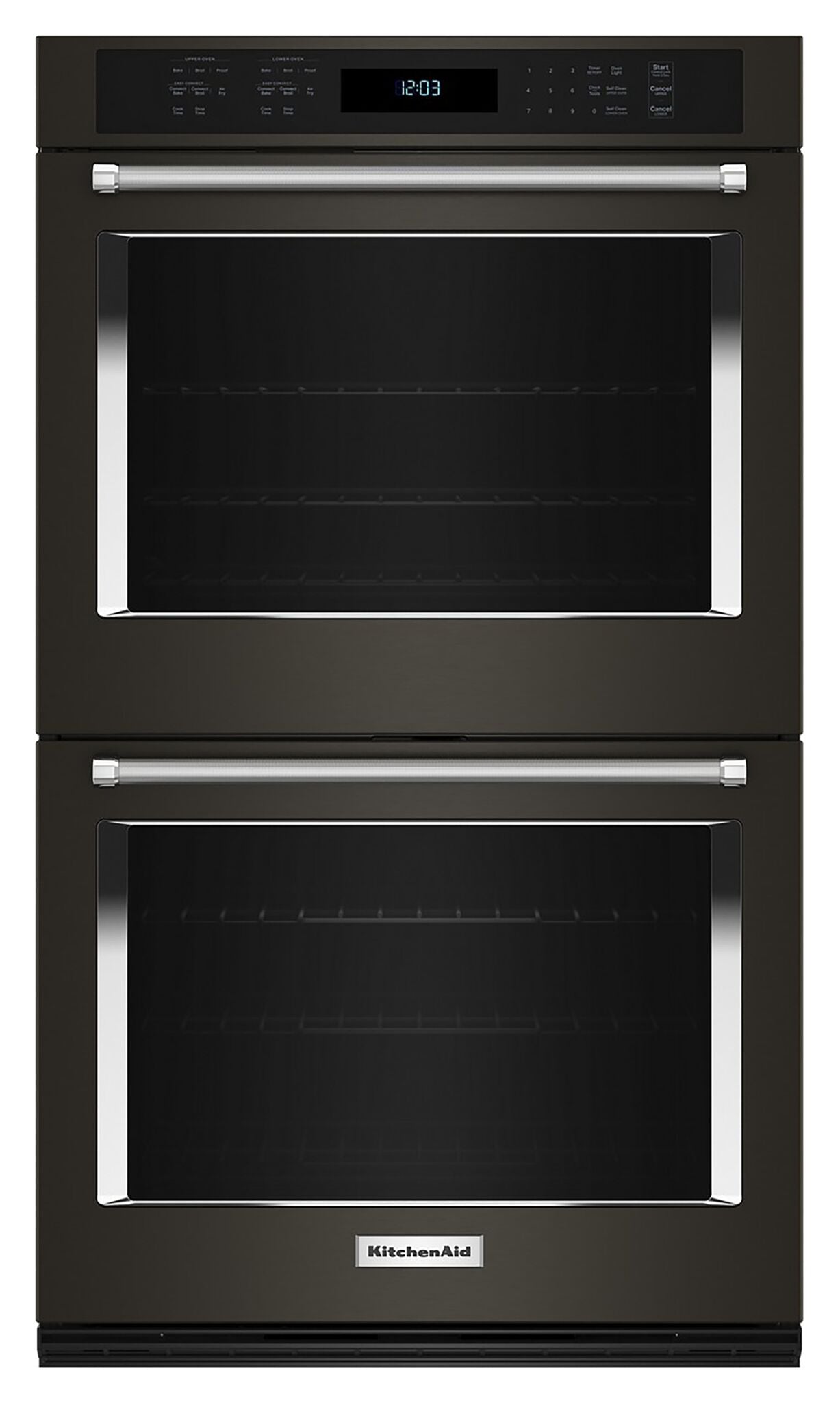 KitchenAid Black Stainless Steel with PrintShield™ Finish 30" Double Wall Oven (10.00 Cu Ft) - KOED530PBS