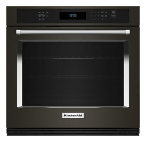 KitchenAid Black Stainless Steel with PrintShield™ Finish 30" Wall Oven (5.00 Cu Ft) - KOES530PBS