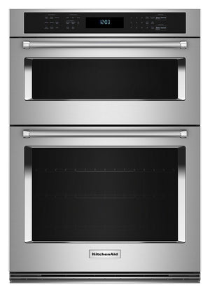 KitchenAid PrintShield Stainless 30" Wall Oven and Microwave Combination (5.0 Cu. Ft. / 1.4 Cu. Ft.) - KOEC530PPS