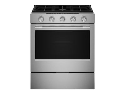 KitchenAid Fingerprint Resistant Stainless Steel Slide-In Gas Convection Range (5 cu.ft.) - KSGS530SPS