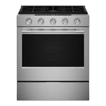 KitchenAid Fingerprint Resistant Stainless Steel Slide-In Gas Convection Range (5 cu.ft.) - KSGS330SPS