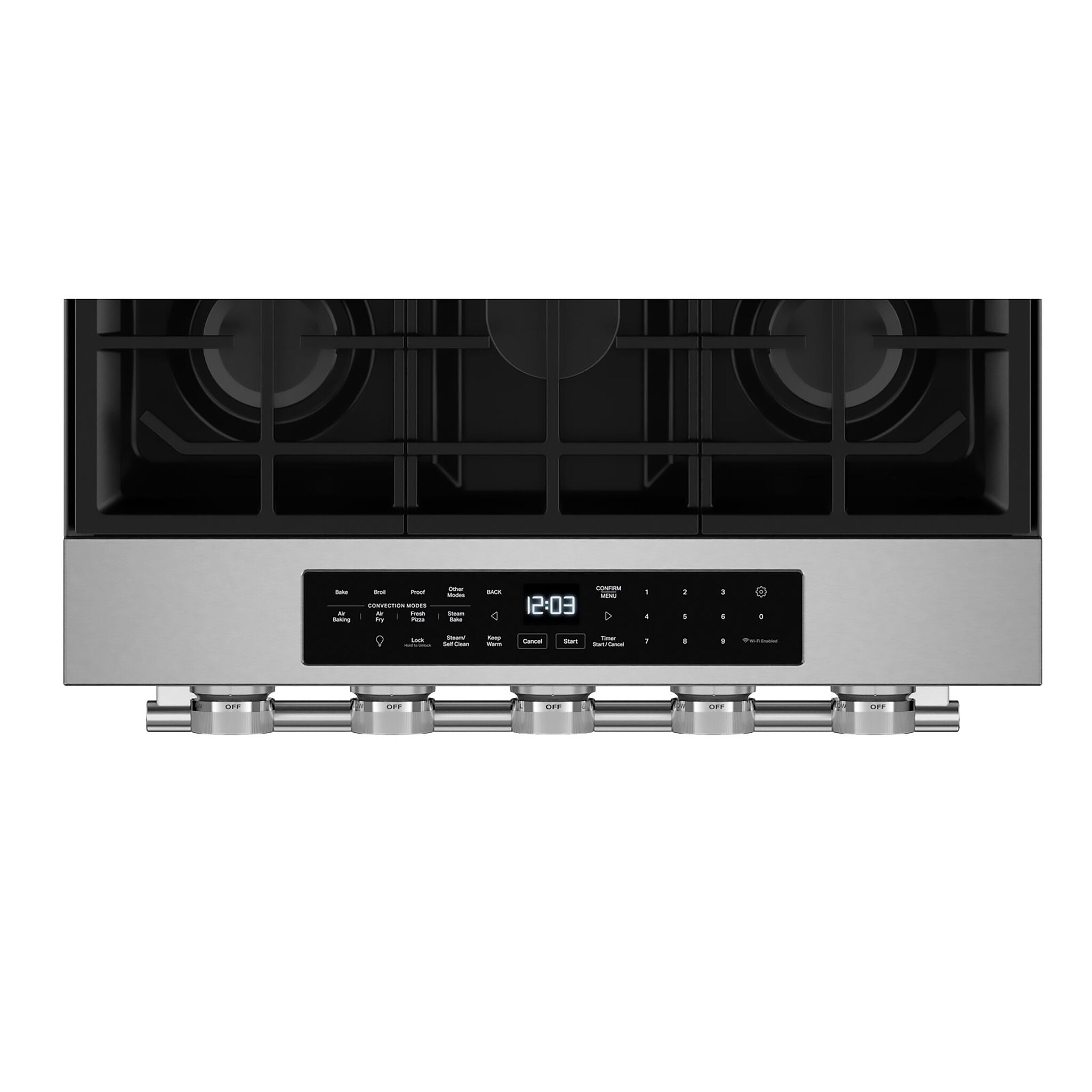 KitchenAid Fingerprint Resistant Stainless Steel Slide-In Gas Convection Range (5 cu.ft.) - KSGS530SPS