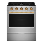 KitchenAid Fingerprint Resistant Stainless Steel Slide-In Gas Convection Range (5 cu.ft.) - KSGS530SPS