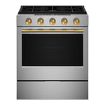 KitchenAid Fingerprint Resistant Stainless Steel Slide-In Gas Convection Range (5 cu.ft.) - KSGS530SPS