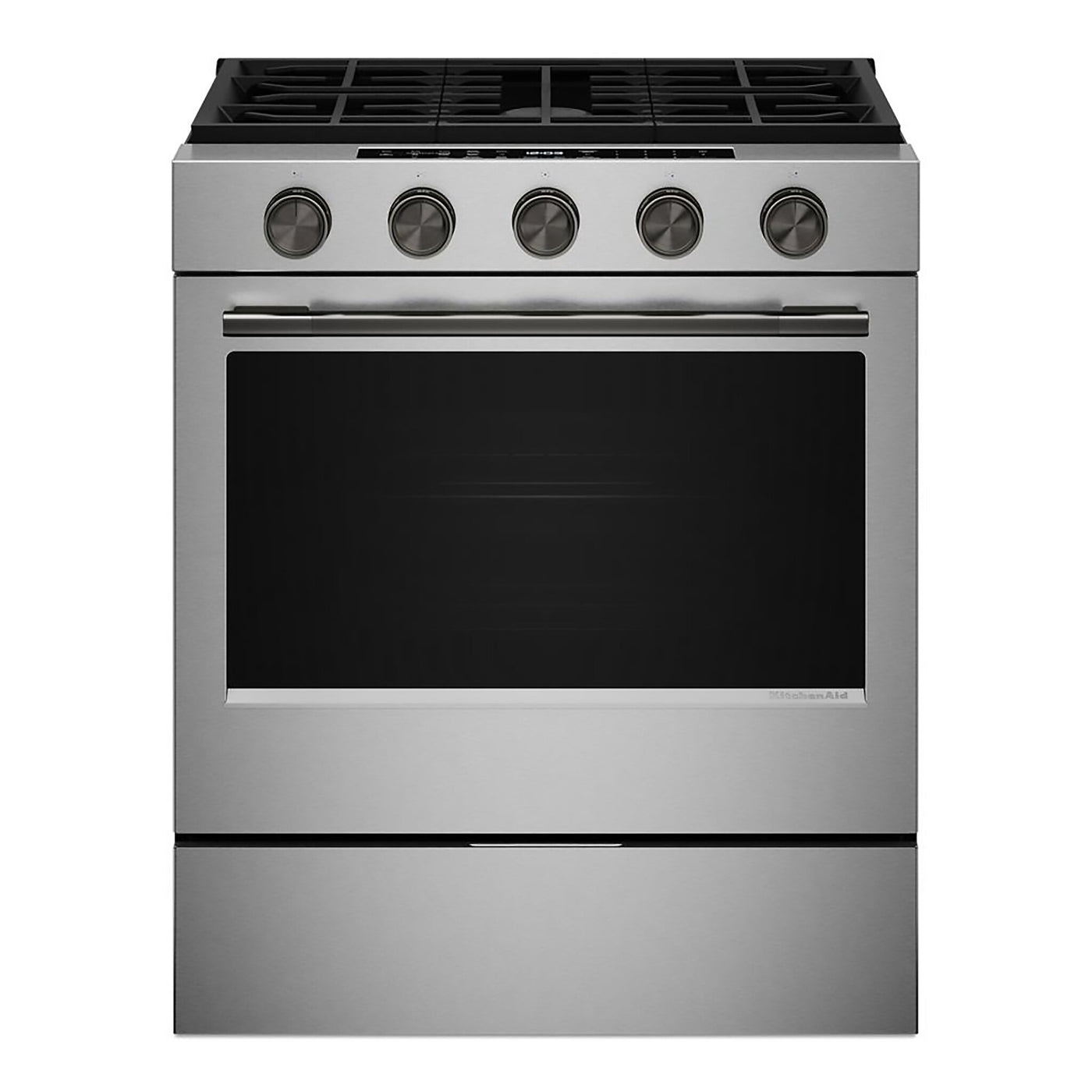 KitchenAid Fingerprint Resistant Stainless Steel Slide-In Gas Convection Range (5 cu.ft.) - KSGS530SPS