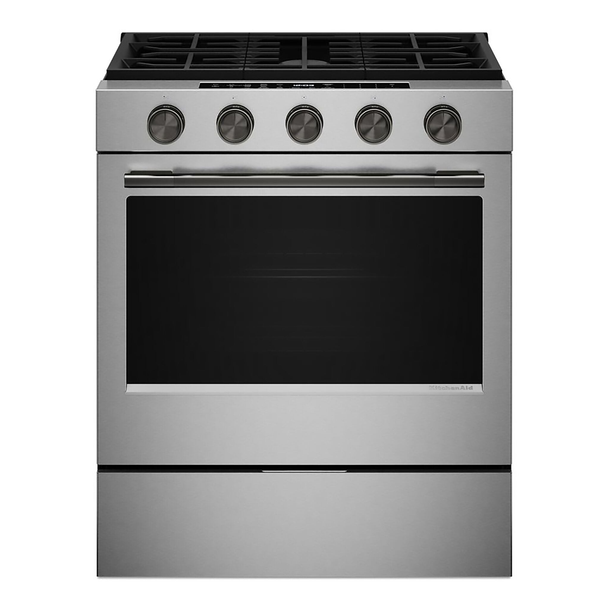 KitchenAid Fingerprint Resistant Stainless Steel Slide-In Gas Convection Range (5 cu.ft.) - KSGS530SPS