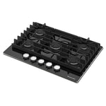 KitchenAid Black 36" Gas Cooktop - KCGG536PBL