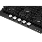 KitchenAid Black 36" Gas Cooktop - KCGG536PBL