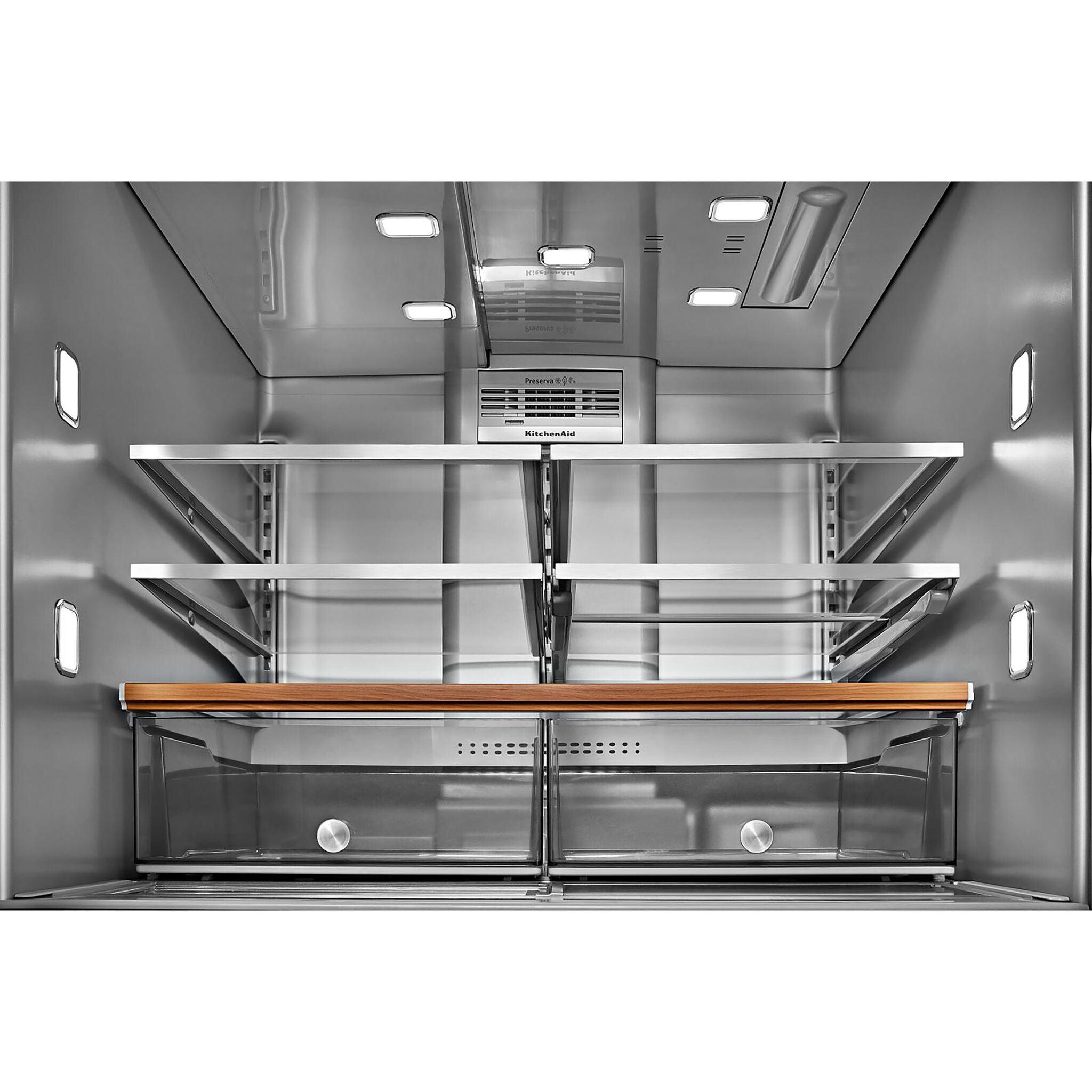 KitchenAid 35.75" 26.2 Cu. Ft. PrintShield Stainless French Door Refrigerator - KRMF536RPS