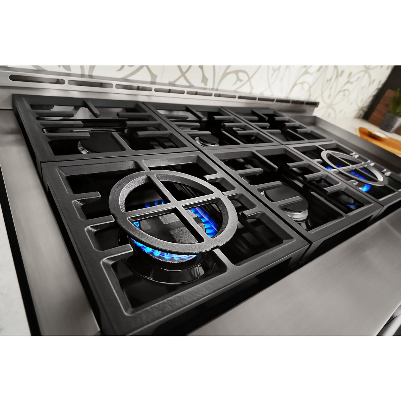 KitchenAid Matte Milkshake Smart Freestanding Gas Range (6.3 Cu. Ft.) - KFGC558JMH