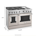 KitchenAid Matte Milkshake Smart Freestanding Gas Range (6.3 Cu. Ft.) - KFGC558JMH