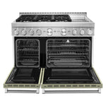 KitchenAid Matte Avocado Smart Freestanding Gas Range (6.3 Cu. Ft.) - KFGC558JAV