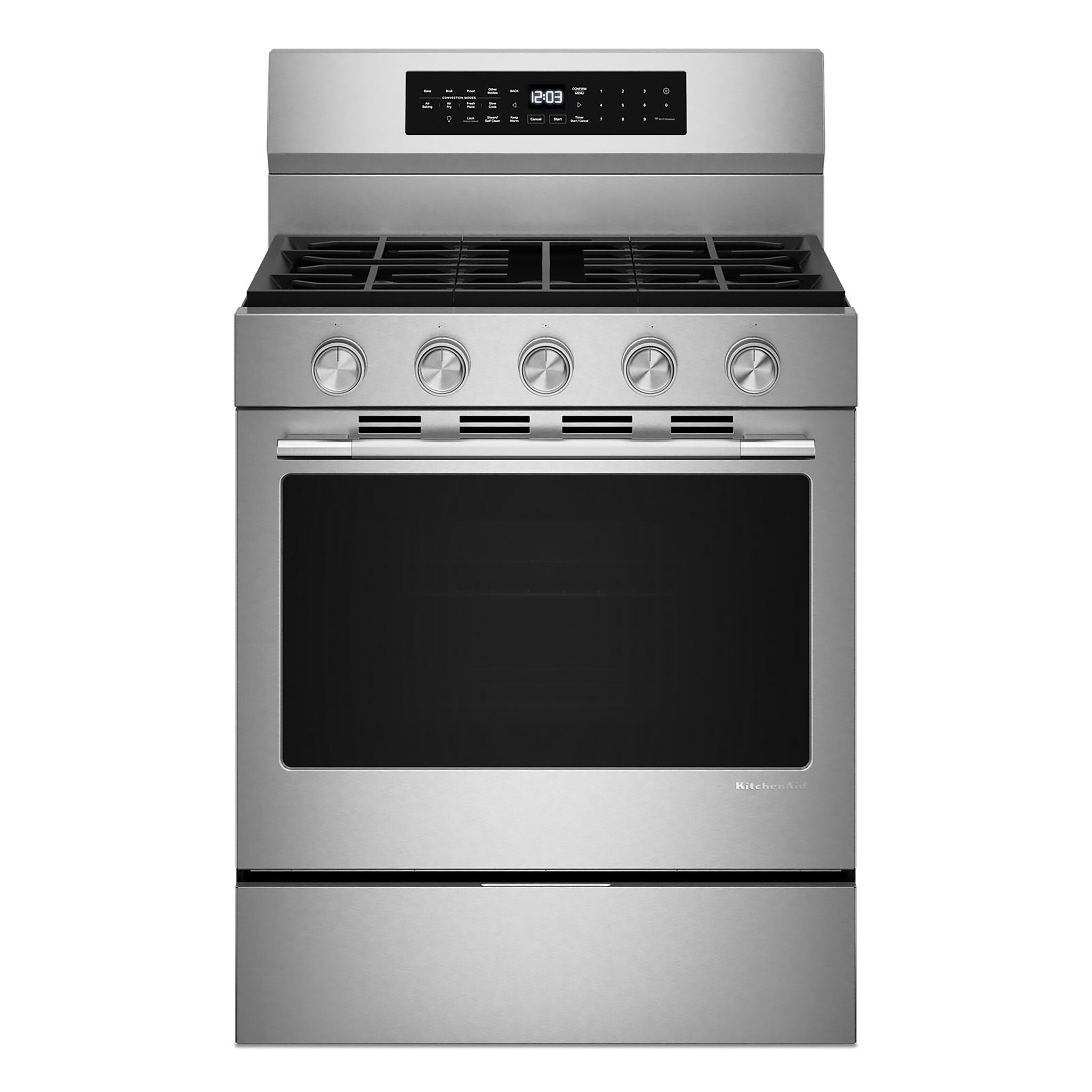 KitchenAid Fingerprint Resistant Stainless Steel Freestanding Gas Convection Range (5 cu.ft) - KFGS530SPS