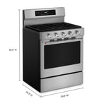 KitchenAid Fingerprint Resistant Stainless Steel Freestanding Gas Convection Range (5 cu.ft) - KFGS530SPS